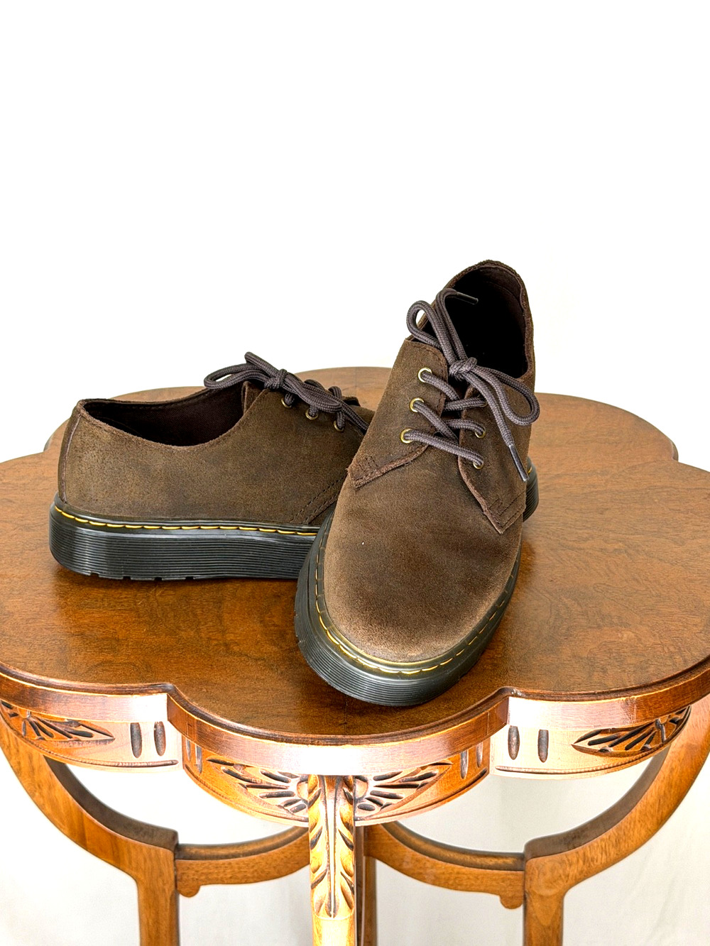 Dr. Martens Zavala Oxford Brown Suede Shoes US Mens 7 Womens 8 #0084B Vietnam